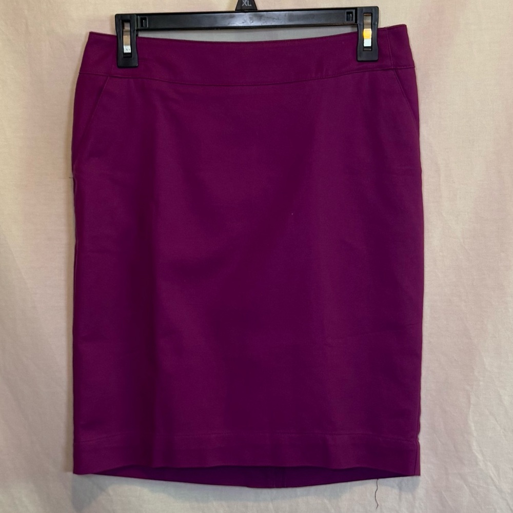 H-24 Merona‎ Purple Lined MIDI Skirt Size 2